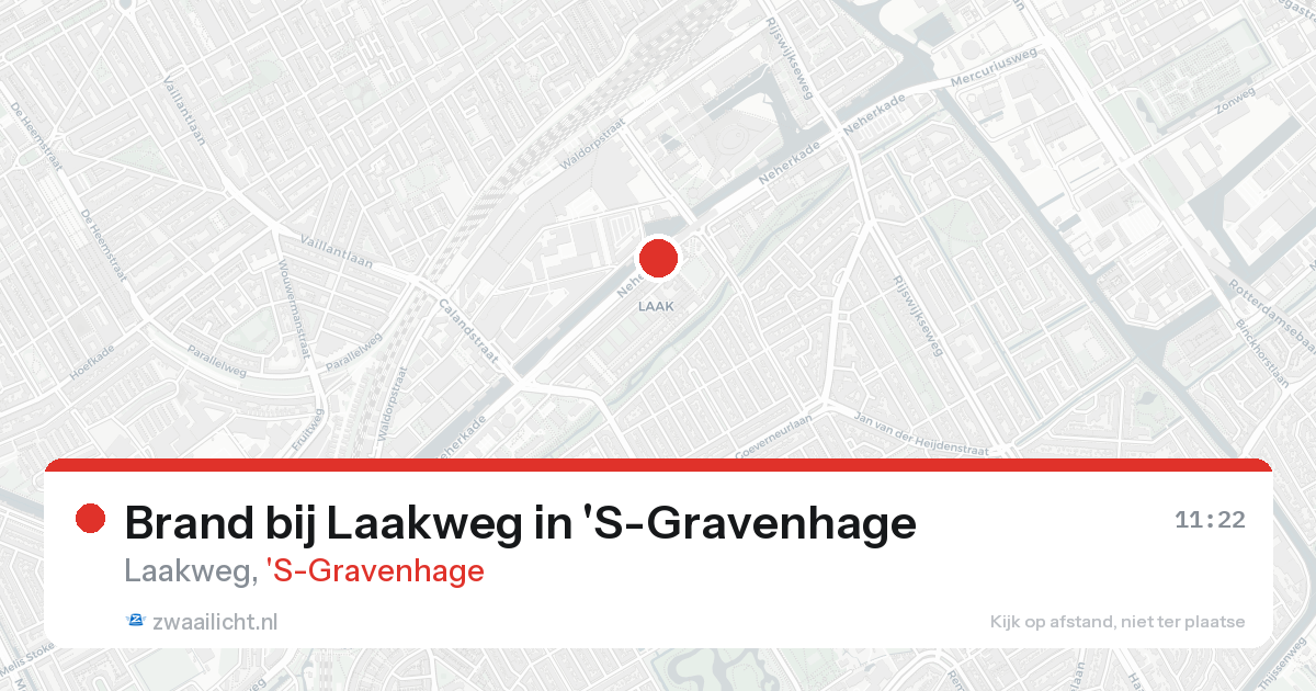 Brand bij Laakweg in 'S-Gravenhage — 25 aug 2026