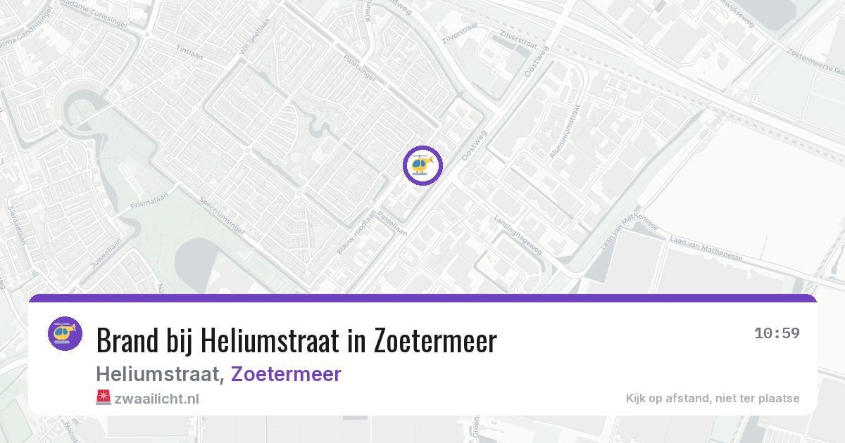 Brand bij Heliumstraat in Zoetermeer — 14 mrt 2026