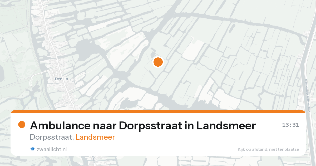 Ambulance naar Dorpsstraat in Landsmeer — 18 aug 2026