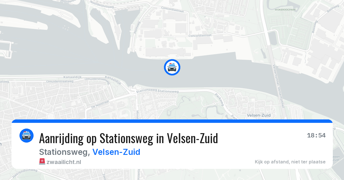 Aanrijding op Stationsweg in Velsen-Zuid — 8 jun 2026