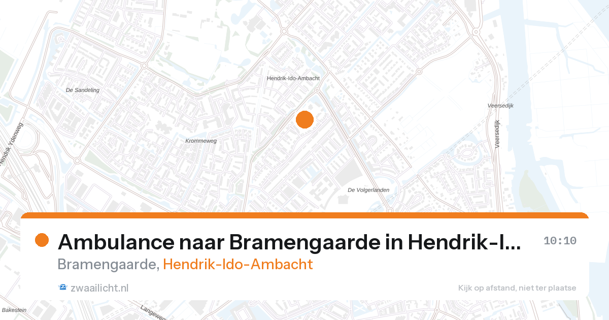 Ambulance naar Bramengaarde in Hendrik-Ido-Ambacht — 27 aug 2026