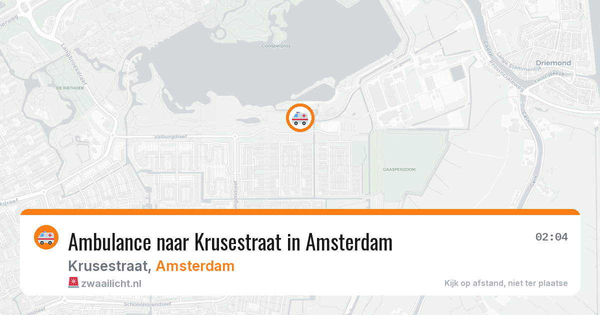 Ambulance naar Krusestraat in Amsterdam — 29 jun 2026