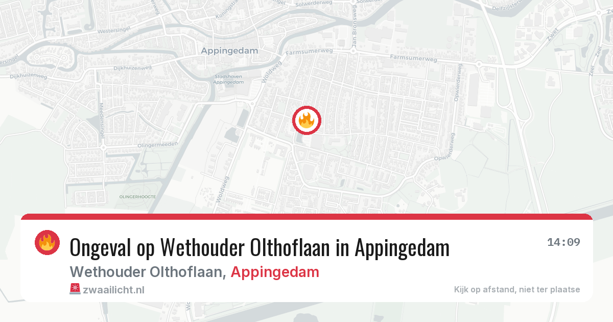 Ongeval op Wethouder Olthoflaan in Appingedam — 18 jun 2026