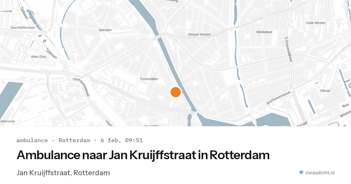Ambulance naar Jan Kruijffstraat in Rotterdam — 6 feb 2026