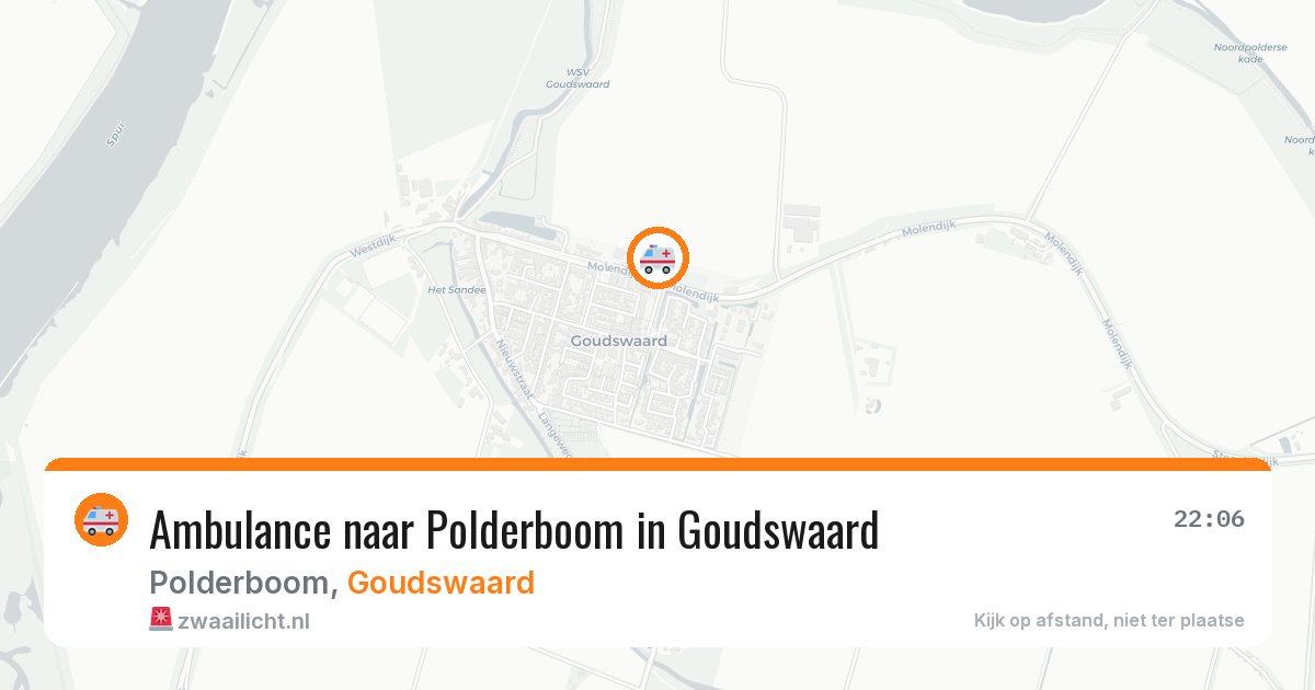 Ambulance naar Polderboom in Goudswaard — 21 apr 2026