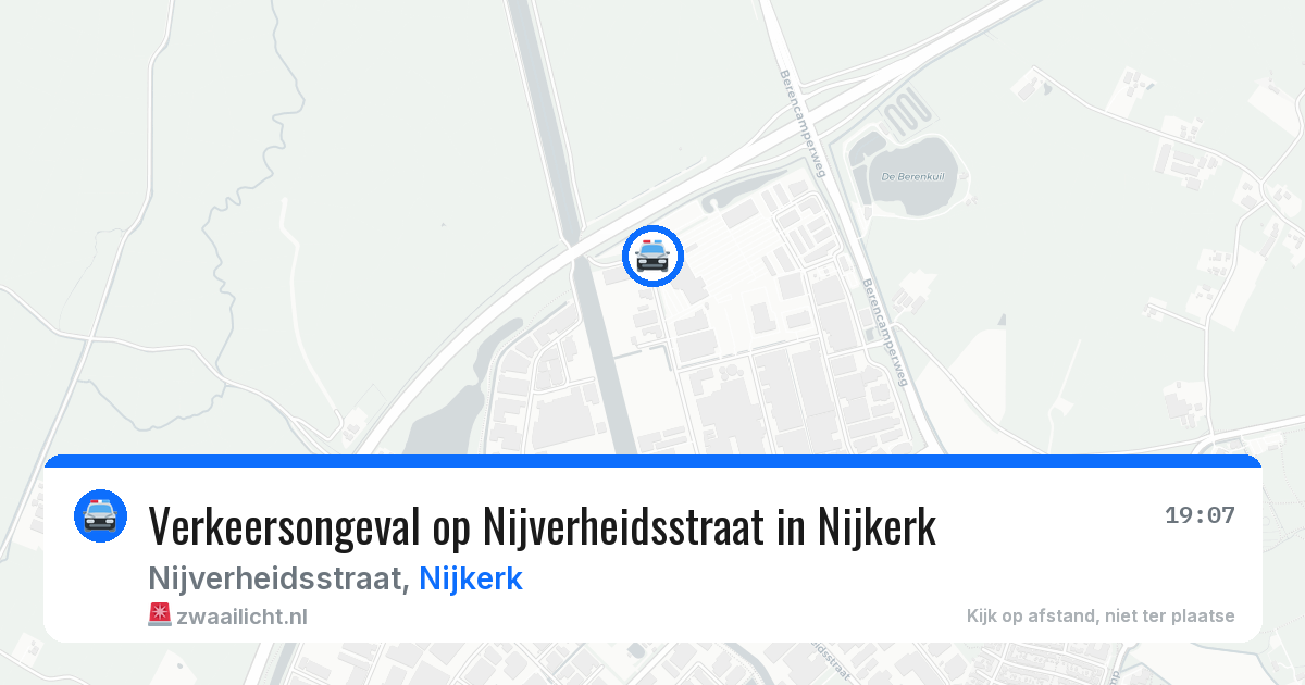 Verkeersongeval op Nijverheidsstraat in Nijkerk — 9 mrt 2026