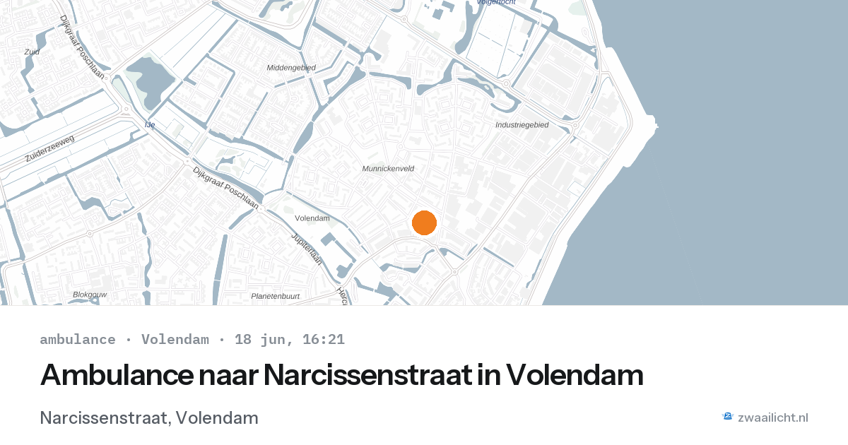 Ambulance naar Narcissenstraat in Volendam — 18 jun 2026