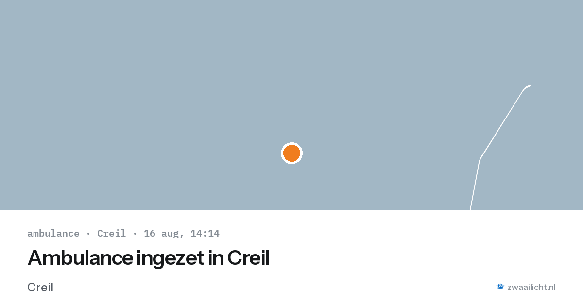 Ambulance ingezet in Creil — 16 aug 2026