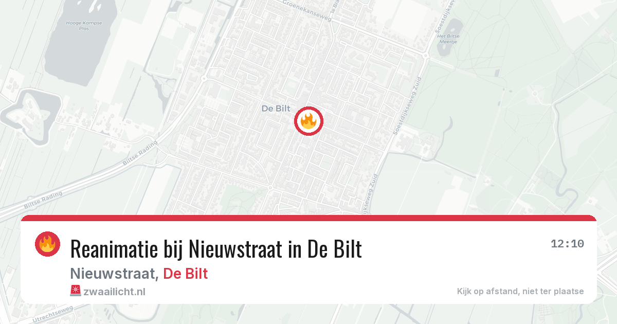 Reanimatie bij Nieuwstraat in De Bilt — 22 jun 2026