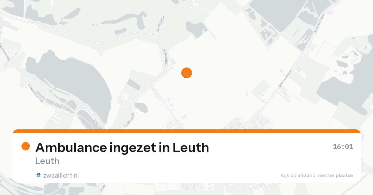 Ambulance ingezet in Leuth — 14 aug 2026