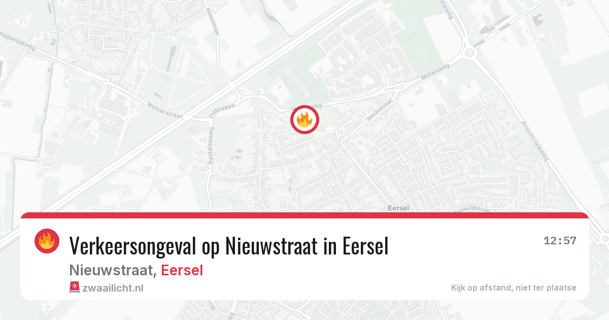 Verkeersongeval op Nieuwstraat in Eersel — 20 jun 2026