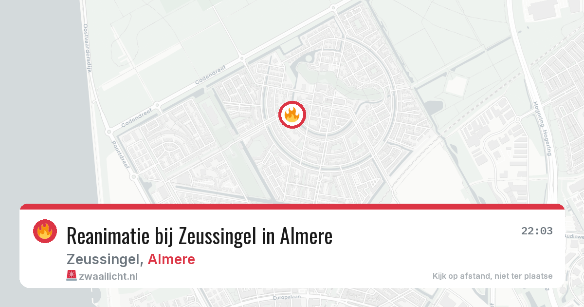 Reanimatie bij Zeussingel in Almere — 29 jun 2026