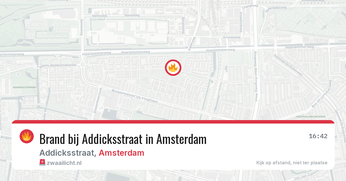 Brand bij Addicksstraat in Amsterdam — 27 jun 2026