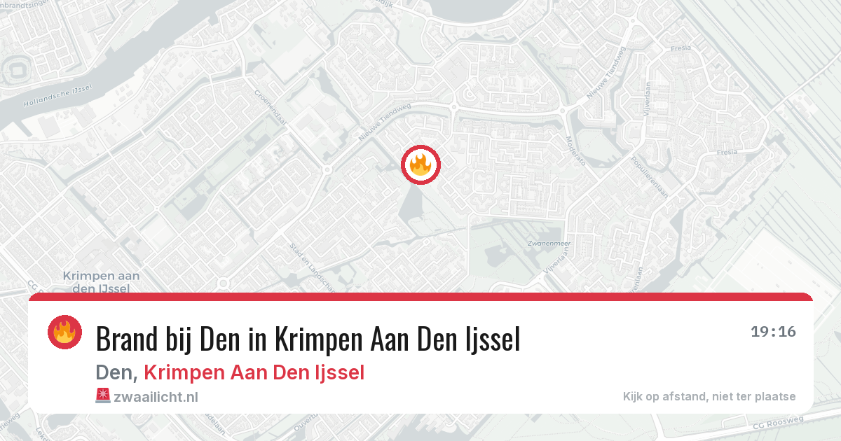 Brand bij Den in Krimpen Aan Den Ijssel — 13 mei 2026