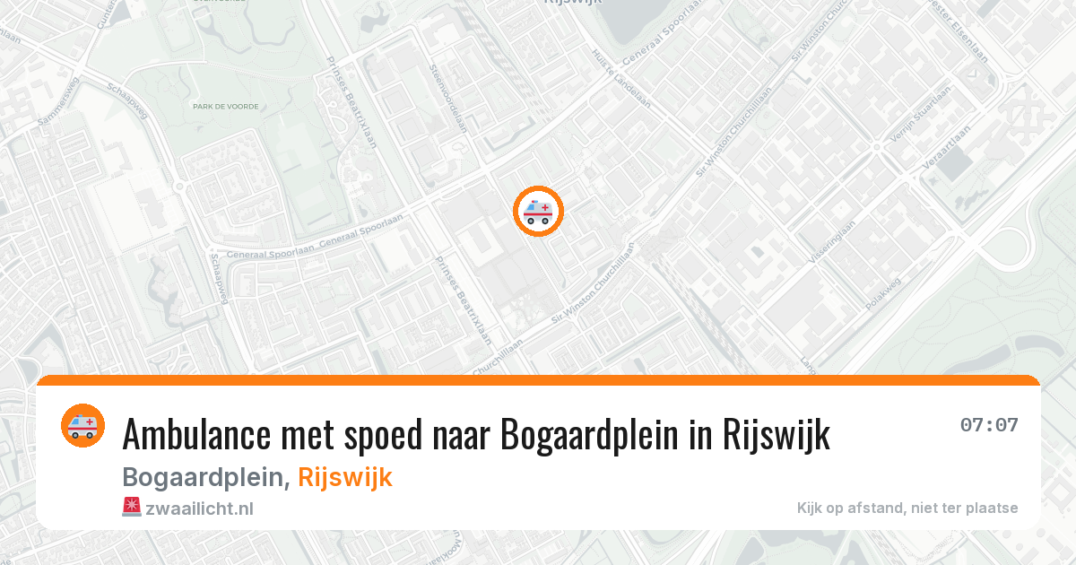 Ambulance met spoed naar Bogaardplein in Rijswijk — 15 jul 2026