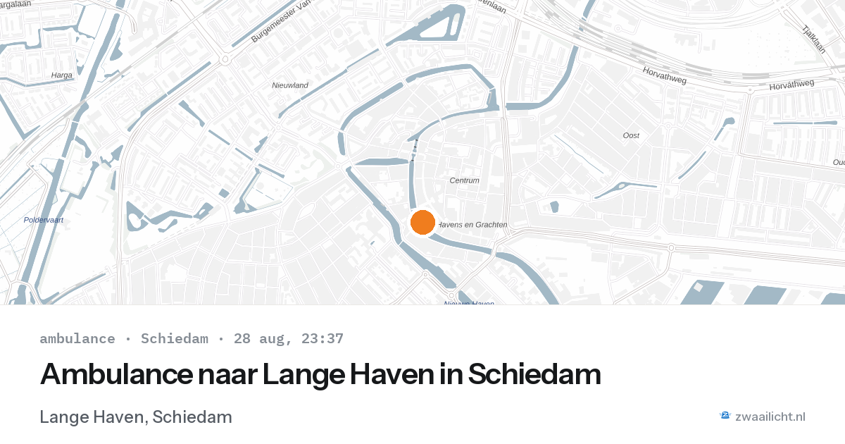 Ambulance naar Lange Haven in Schiedam — 28 aug 2026