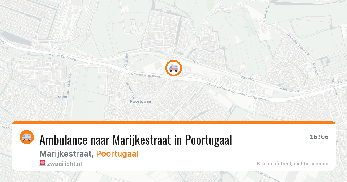Ambulance naar Marijkestraat in Poortugaal — 28 mrt 2026