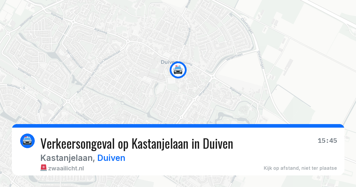 Verkeersongeval op Kastanjelaan in Duiven — 27 mei 2026