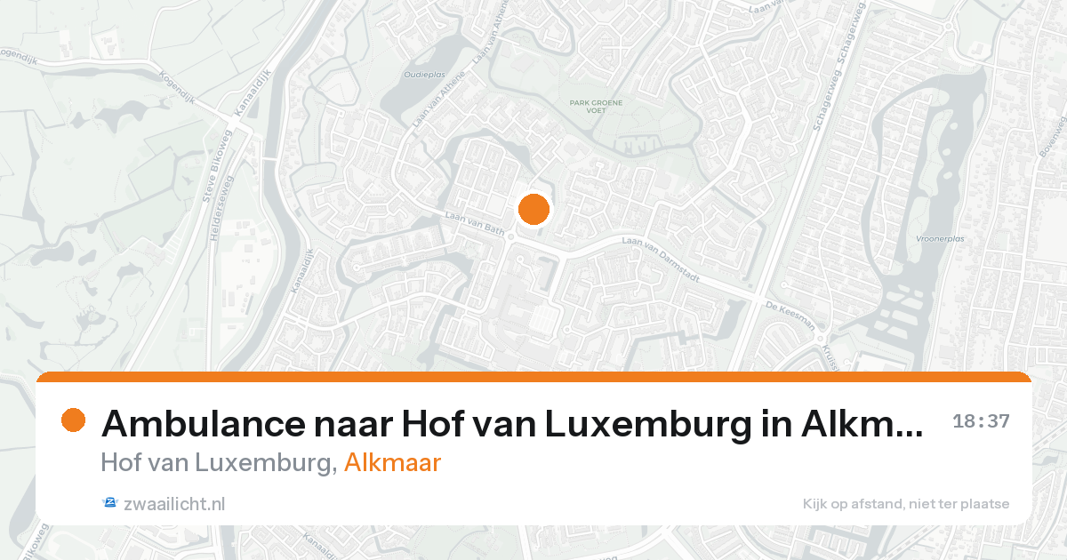 Ambulance naar Hof van Luxemburg in Alkmaar — 18 aug 2026
