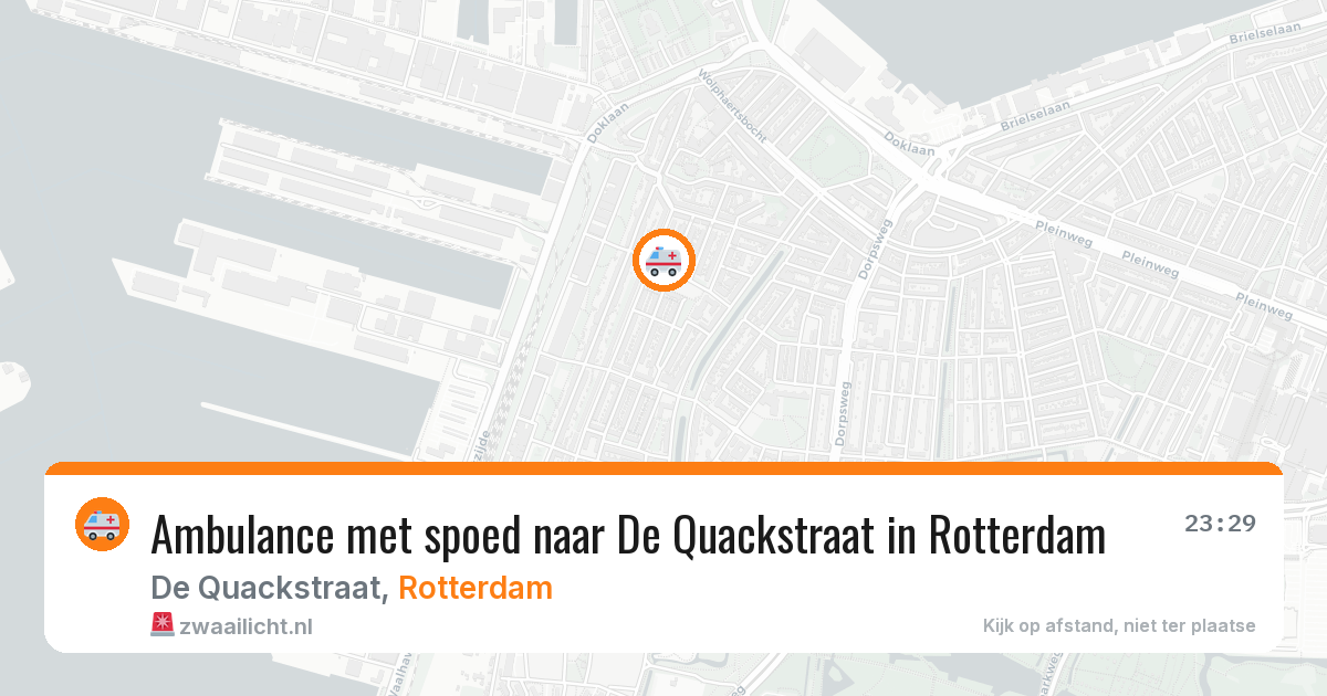 Ambulance met spoed naar De Quackstraat in Rotterdam — 17 jun 2026