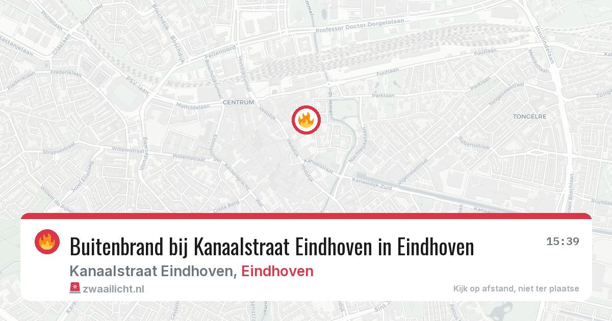 Buitenbrand bij Kanaalstraat Eindhoven in Eindhoven — 20 apr 2026