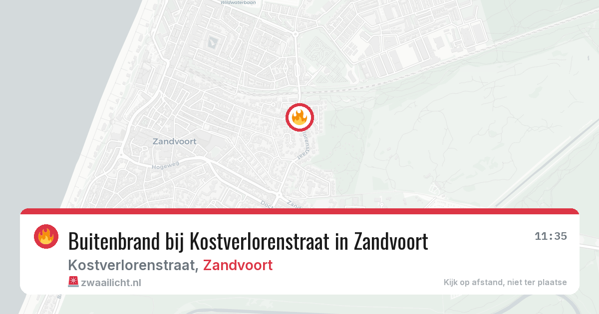 Buitenbrand bij Kostverlorenstraat in Zandvoort — 12 jul 2026