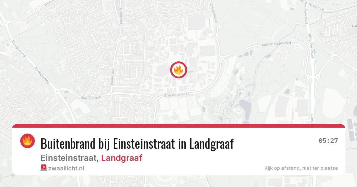 Buitenbrand bij Einsteinstraat in Landgraaf — 11 aug 2026