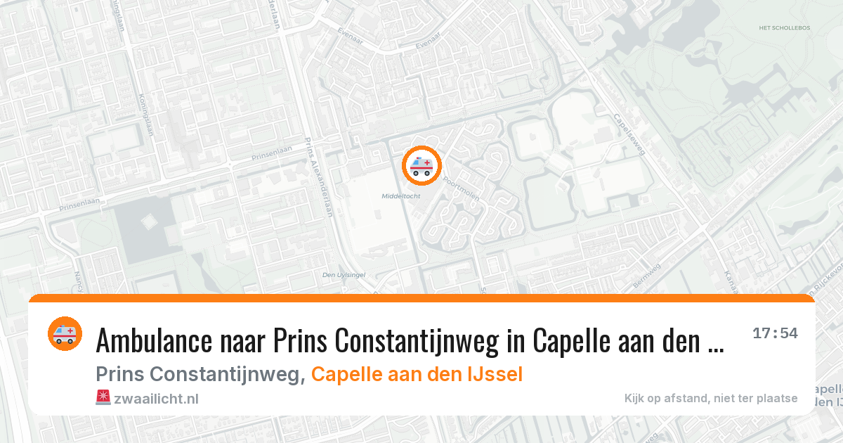 Ambulance naar Prins Constantijnweg in Capelle aan den IJssel — 11 aug 2026