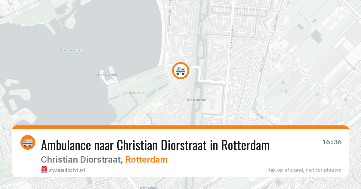 Ambulance naar Christian Diorstraat in Rotterdam — 22 apr 2026