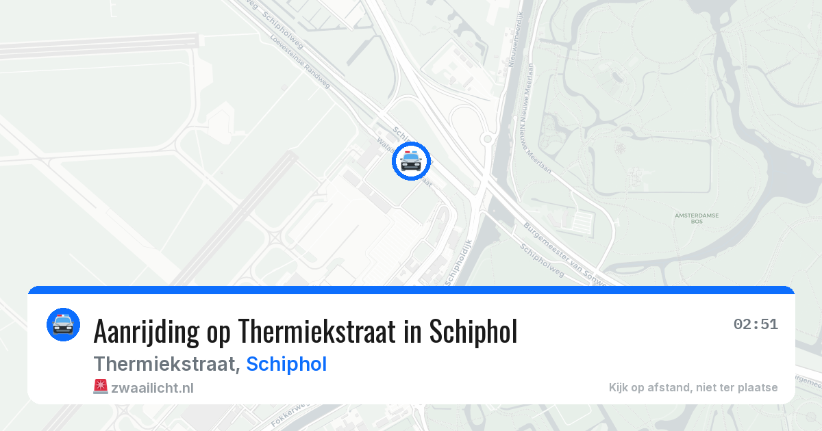 Aanrijding op Thermiekstraat in Schiphol — 6 jul 2026