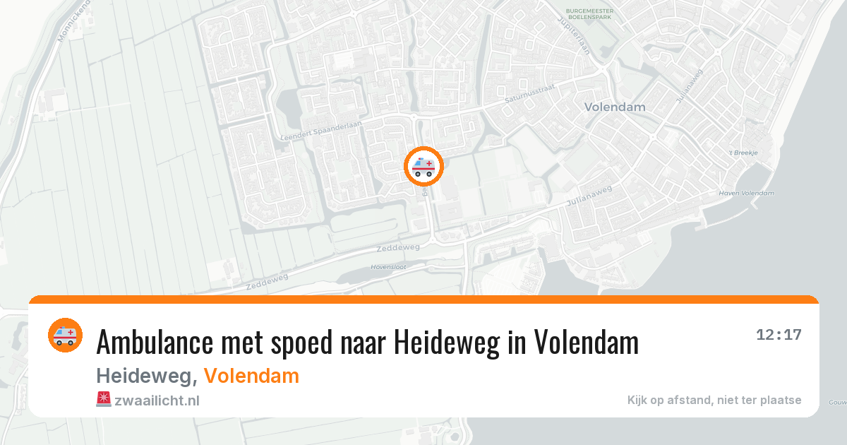 Ambulance met spoed naar Heideweg in Volendam — 8 jun 2026