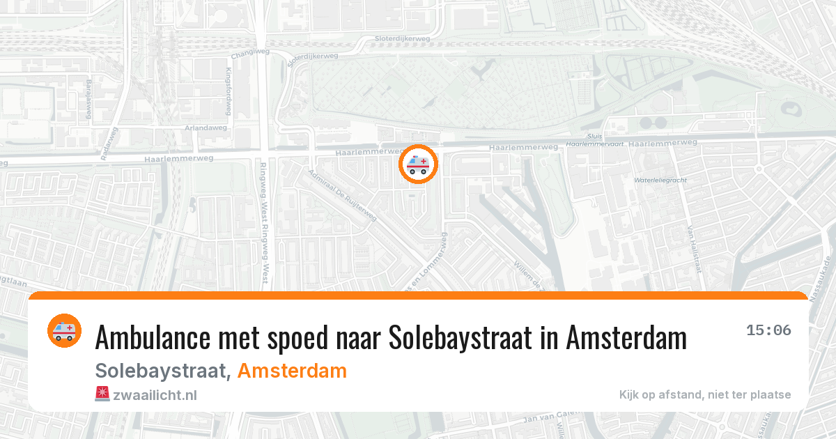 Ambulance met spoed naar Solebaystraat in Amsterdam — 14 jun 2026