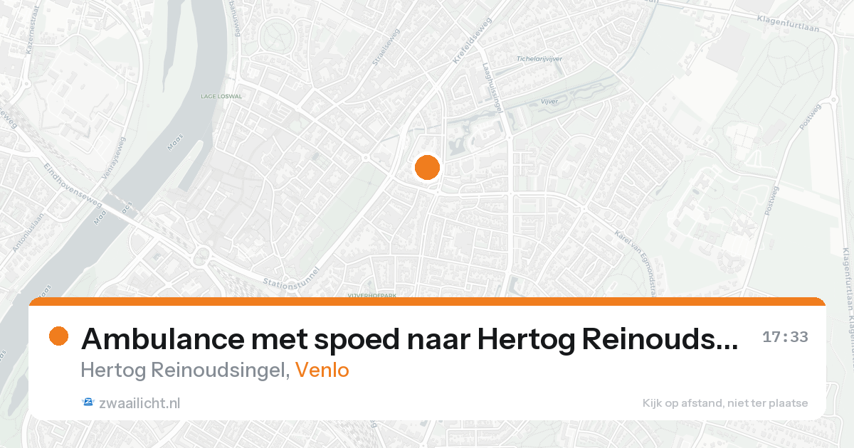 Ambulance met spoed naar Hertog Reinoudsingel in Venlo — 24 aug 2026