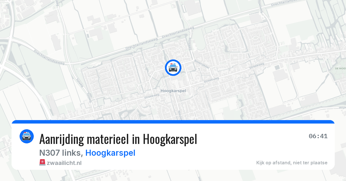 Aanrijding materieel in Hoogkarspel — 29 apr 2026
