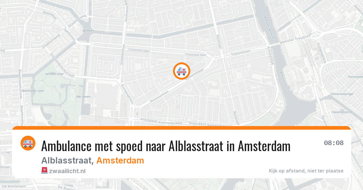 Ambulance met spoed naar Alblasstraat in Amsterdam — 23 apr 2026