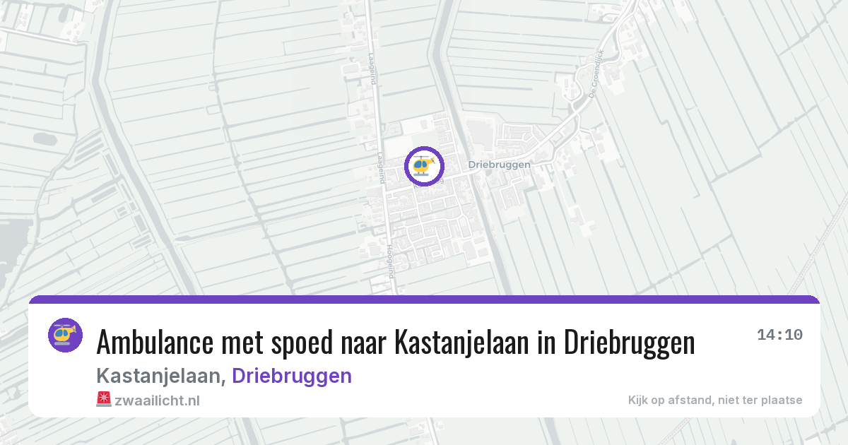Ambulance met spoed naar Kastanjelaan in Driebruggen — 11 aug 2026