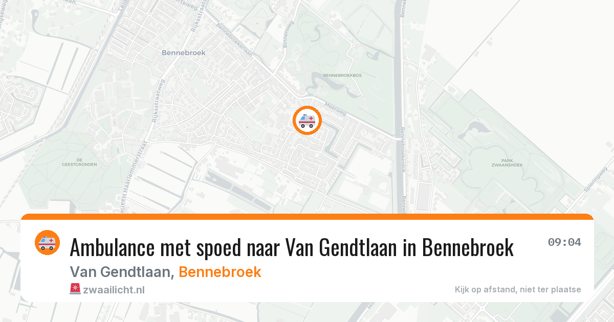 Ambulance met spoed naar Van Gendtlaan in Bennebroek — 3 apr 2026