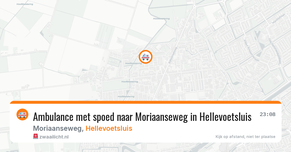Ambulance met spoed naar Moriaanseweg in Hellevoetsluis — 4 aug 2026