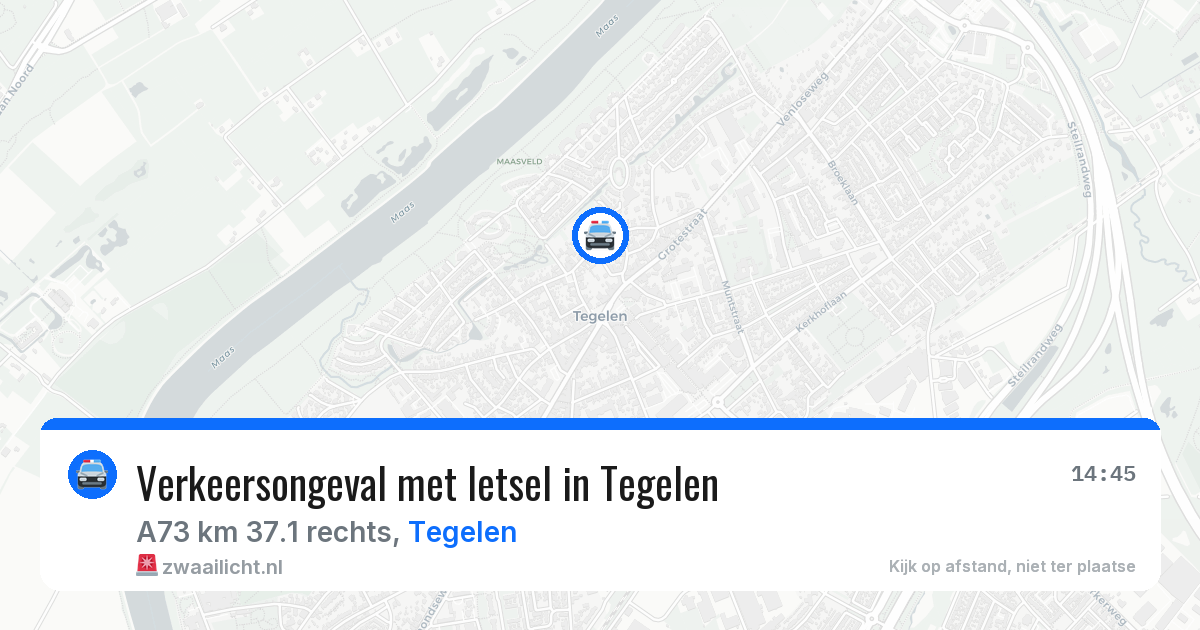 Verkeersongeval met letsel in Tegelen — 21 jul 2026