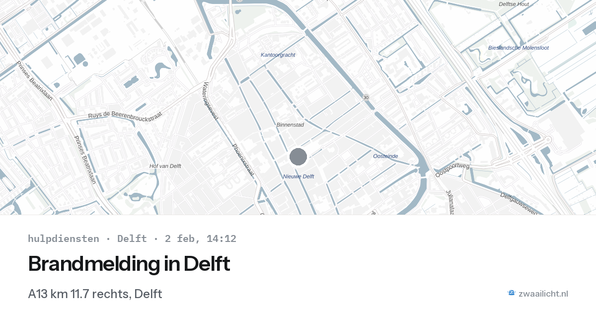 Brandmelding in Delft — 2 feb 2026