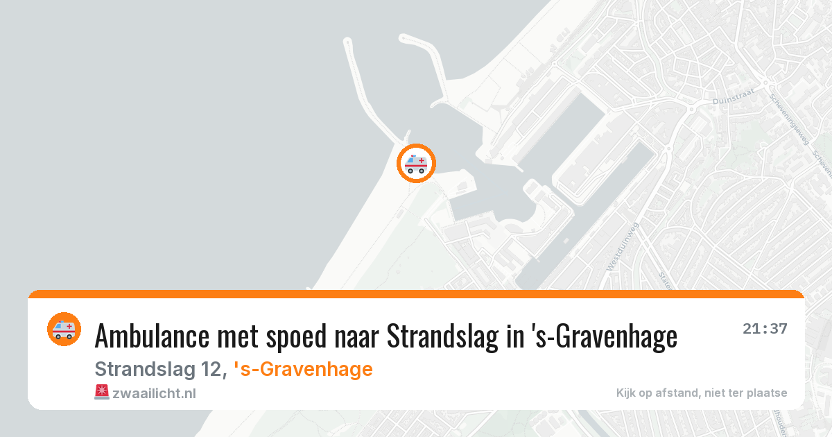 Ambulance met spoed naar Strandslag in 's-Gravenhage — 6 jul 2026