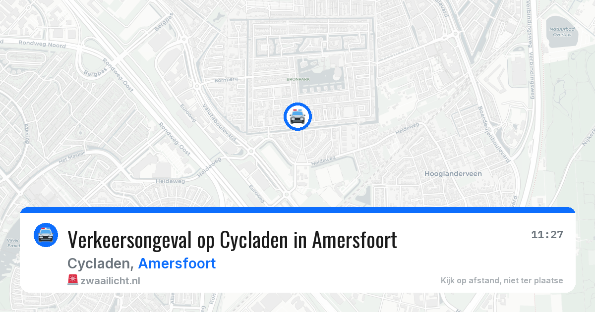Verkeersongeval op Cycladen in Amersfoort — 15 mrt 2026