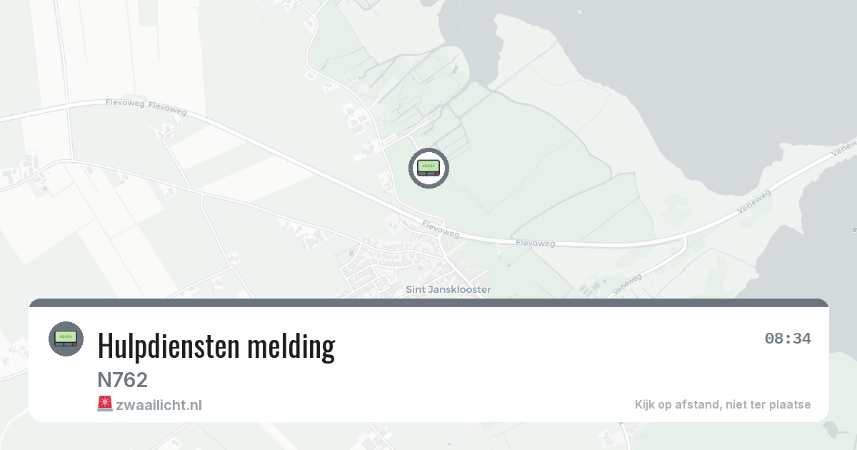 Hulpdiensten melding — 6 aug 2026