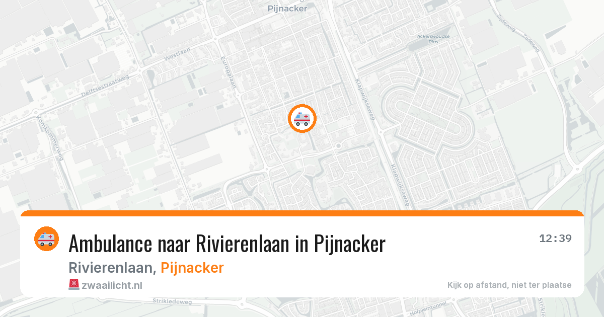 Ambulance naar Rivierenlaan in Pijnacker — 13 jun 2026