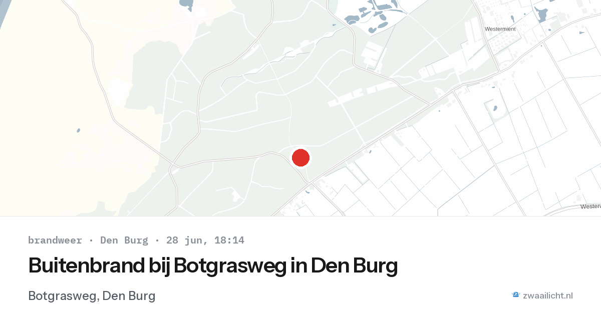 Buitenbrand bij Botgrasweg in Den Burg — 28 jun 2026