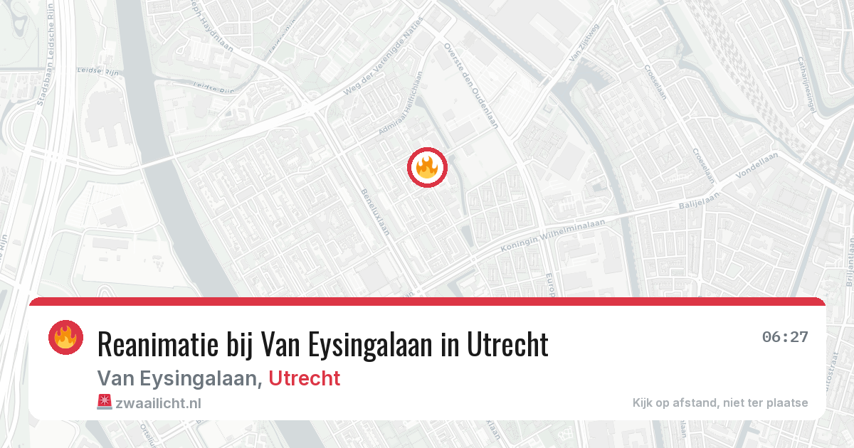 Reanimatie bij Van Eysingalaan in Utrecht — 12 mei 2026