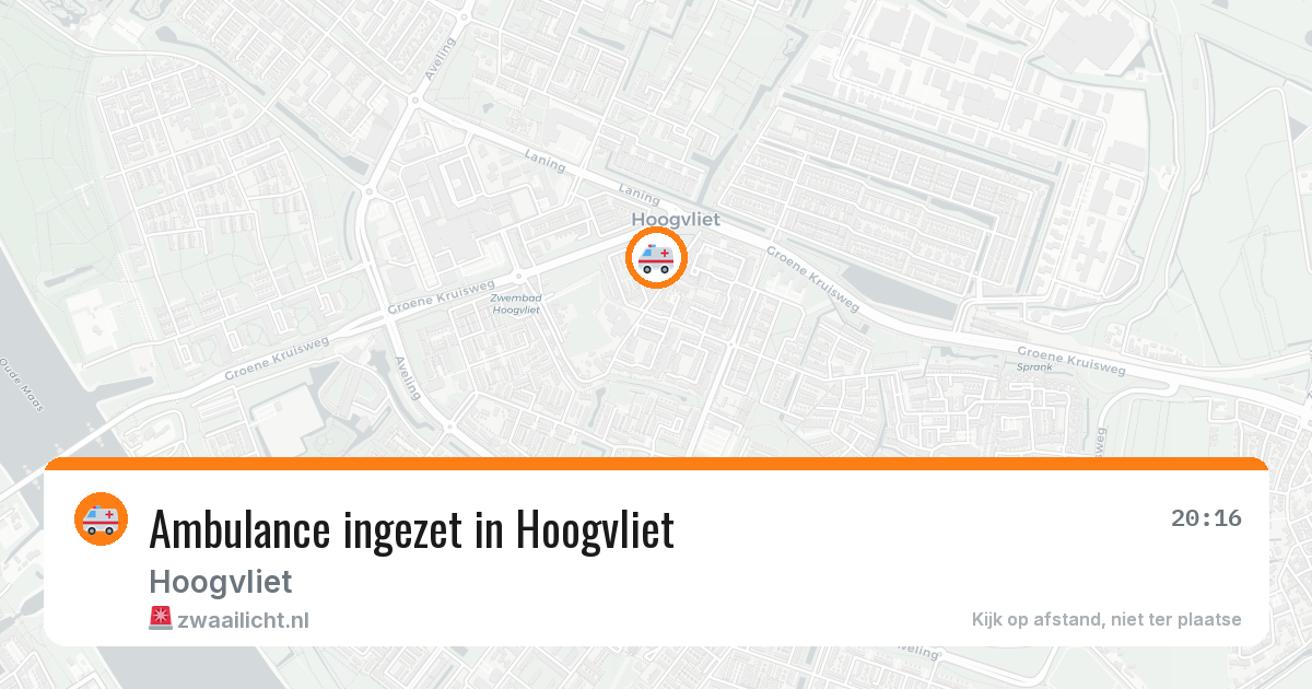 Ambulance ingezet in Hoogvliet — 14 aug 2026