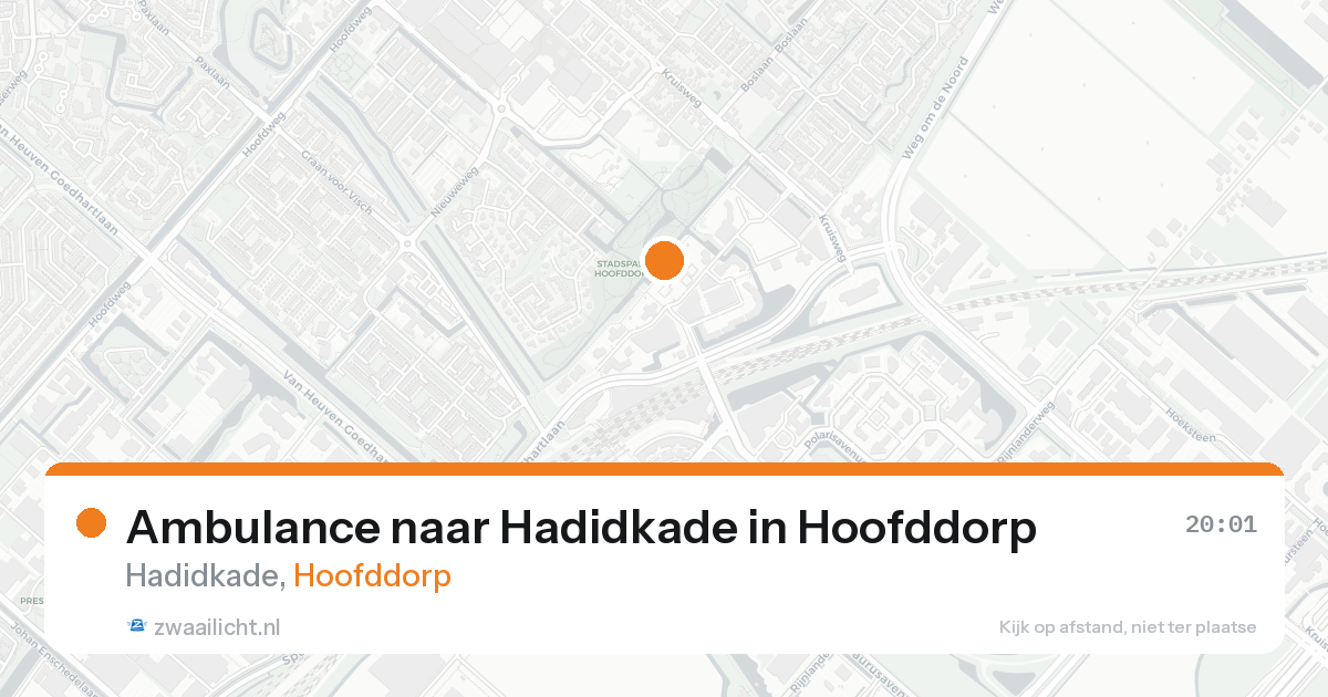 Ambulance naar Hadidkade in Hoofddorp — 16 aug 2026