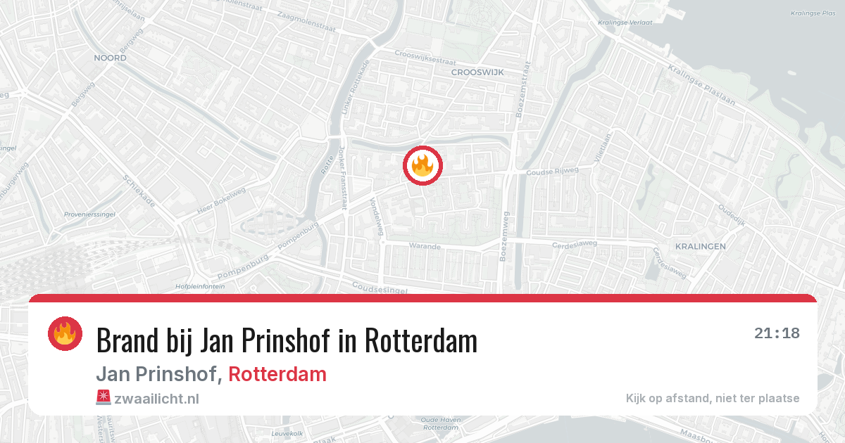 Brand bij Jan Prinshof in Rotterdam — 23 jun 2026