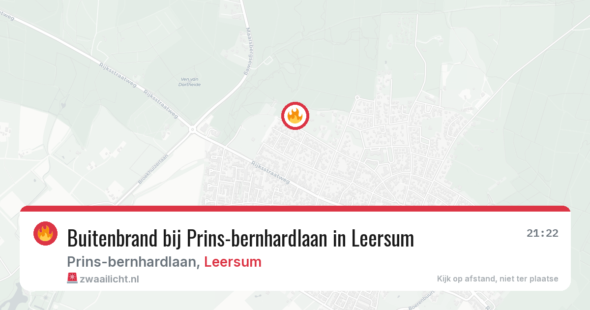 Buitenbrand bij Prins-bernhardlaan in Leersum — 22 jul 2026